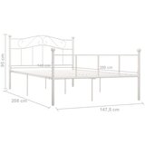  Posteljni okvir bel kovinski 140x200 cm, (20606627) | Shoptok.si