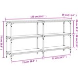  Konzolni stol boja smeđeg hrasta 150x29x75 cm konstruirano drvo | shoptok.hr