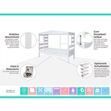 MID.YOU Postelja Lio, 90x200, Bor, Bela, Masivno | Shoptok.si