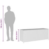  Vrtna kutija za pohranu crna 150 x 50 x 60 cm poliratan | shoptok.hr