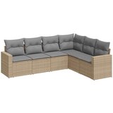  6-dijelni set vrtnih sofa s jastucima bež od poliratana | shoptok.hr