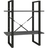 Furnova Knjižna omara 2-nadstropna siva 60x30x70 cm trdna borovina, (21933120) | Shoptok.si