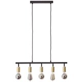 Brilliant Luster na sajli 5xE27/28W/230V crna/mesing | Eponuda.com