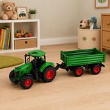  Agricultural Farm Tractor with Tipper Trailer Rubber Wheels Green 1:24 | shoptok.hr