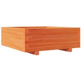 vidaXL vrtno cvetlično korito vošč. rjavo 70x70x26,5 cm trdna borovina, (21255698) Cene