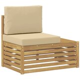  7 kom. Set vanjskih sofa Poliester Bijela i bež - Bijela i bež | shoptok.hr