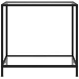  Konzolni stol prozirni 80 x 35 x 75 cm od kaljenog stakla | shoptok.hr