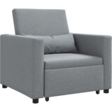 vidaXL 3-v-1 Enosobni raztegljiv naslanjač svetlo siv | Shoptok.si
