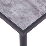 In blagovaonski stol crni i siva boja betona 180 x 90 x 75 cm mdf | shoptok.hr