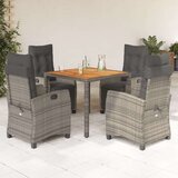  5-dijelni vrtni blagovaonski set sivi od poliratana | shoptok.hr