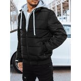 DStreet Men's Black Quilted Winter Jacket Cene