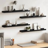  Zidne police 4 kom crne 60 x 9 x 3 cm | shoptok.hr