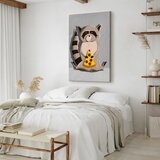  Slika - Gourmand Raccoon (1 Part) Vertical 80x120 Na talijanskom platnu | shoptok.hr