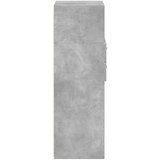 vidaXL Visoka omara betonsko siva 50x42,5x124 cm inženirski les | Shoptok.si