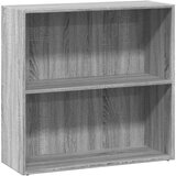 vidaXL Knjižna omara siva sonoma 80x30x77 cm inženirski les | Shoptok.si