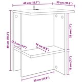  Klubska miza Bela 40 x 30 x 49 cm Inženirski les, (5000295442) | Shoptok.si