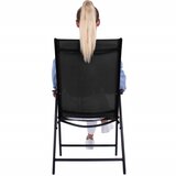  Sklopiva metalna vrtna stolica crna 56 x 64 x 94 cm | shoptok.hr