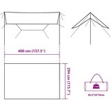 vidaXL Ponjava za kampiranje siva in oranžna 400x294 cm vodoodporna | Shoptok.si