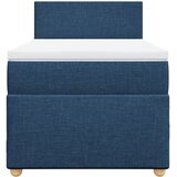  Krevet s oprugama i madracem plavi 100 x 200 cm od tkanine | shoptok.hr