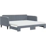 vidaXL Dnevni krevet na razvlačenje tamnosivi 100x200 cm baršunasti | shoptok.hr