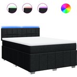 vidaXL Box spring postelja z vzmetnico črna 160x200 cm blago, (21321237) | Shoptok.si