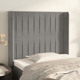  Uzglavlje s ušima svjetlosivo 103x16x118/128 cm baršunasto | Eponuda.com