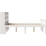 vidaXL Krevet s regalom z knjige bez madraca bijeli 160x200cm borovina | shoptok.hr
