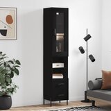 The Living Store Visoka omara črna 34,5x34x180 cm inženirski les - Visoka Omara, (21430536) Cene