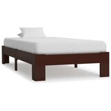 Posteljni okvir temno rjav iz trdne borovine 90x200 cm | Shoptok.si