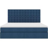  Krevet S LED lampica s uzglavljem Plava 160 x 200 cm tkanina | shoptok.hr
