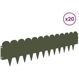  Ograda oko Travnjaka 20 kom. 103 x 25 cm Čelik Maslinastozelena - Maslinastozelena 20 25 cm | shoptok.hr