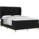 Krevet s opruga kutije s madracem Crna 190 x 140 cm tkanina | shoptok.hr