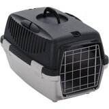 vidaXL Transporter za male živali siv in črn 48x32x31 cm PP | Shoptok.si