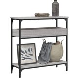 vidaXL Konzolni stol s policama siva boja hrasta 75x29x75 cm drveni | shoptok.hr