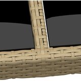  Vrtni stol 150 x 90 x 75 cm od kaljenog stakla i poliratana bež | shoptok.hr