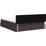  Krevet od pjene s madracem i LED-om Tamno smeđa 200 x 200 cm | shoptok.hr