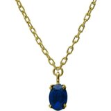 Victoria Cruz gemma sapphire gold ogrlica sa swarovski kristalima ( a4514-08dg )