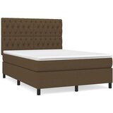  Krevet s oprugama i madracem tamnosmeđi 140 x 190 cm od tkanine | shoptok.hr