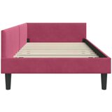 vidaXL Kotni posteljni okvir z vzglavjem vinsko rdeča 100 x 200 cm | Shoptok.si