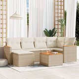  7-dijelni set vrtnih sofa od poliratana s jastucima bež | shoptok.hr
