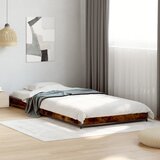 Maison Chic Posteljni okvir - Enojna postelja - Postelja za odrasle dimljeni hrast 75x190 cm inž. les in kovina-J14341, (21761740) | Shoptok.si