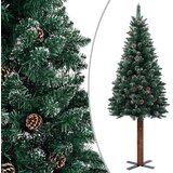 vidaXL Usko božićno drvce s pravim drvom i snijegom zeleno 150 cm | shoptok.hr