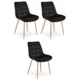  BERA stolica - crni baršun / noge od hrasta x 3 | shoptok.hr