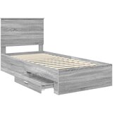  Okvir za krevet Siva Sonoma 90 x 200 cm Konstruirano drvo | shoptok.hr