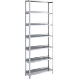 hofe Privijačen regal za dokumentacijo, pocinkan, višina regala 2200 mm, osnovni regal, širina x globina 750 x 300 mm | Shoptok.si