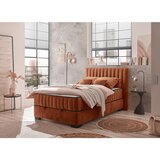 MID.YOU POSTELJA Z VZMETNICO 120 cm x 200 cm , tekstil, leseni material barve konjaka | Shoptok.si
