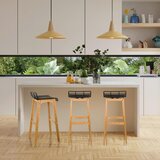 MID.YOU Barski Stol Lonso W, Črna, Barva Hrasta | Shoptok.si
