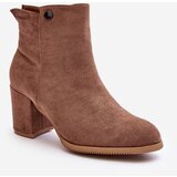 EVENTO Brown Suede Women's Boots with Stiletto Heel Selela | Shoptok.si