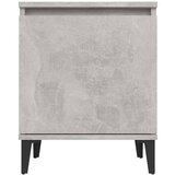  Noćni ormarići s metalnim nogama boja betona 40 x 30 x 50 cm | Eponuda.com