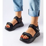 Gemre Black sporty platform sandals Kanola | shoptok.hr